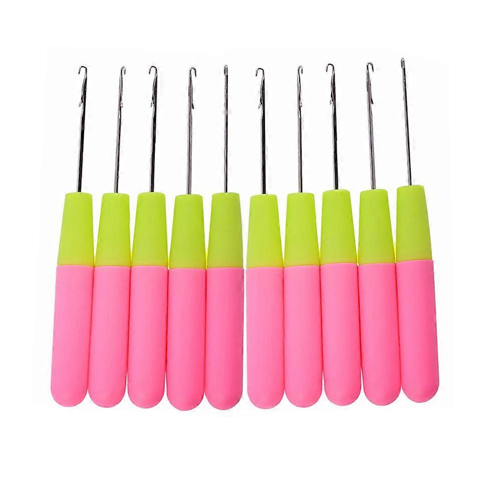 Here's a polished and professional product description for your item:
**10pcs Large Plastic Dreadlock Crochet Hooks – Hair Knitting Needles for