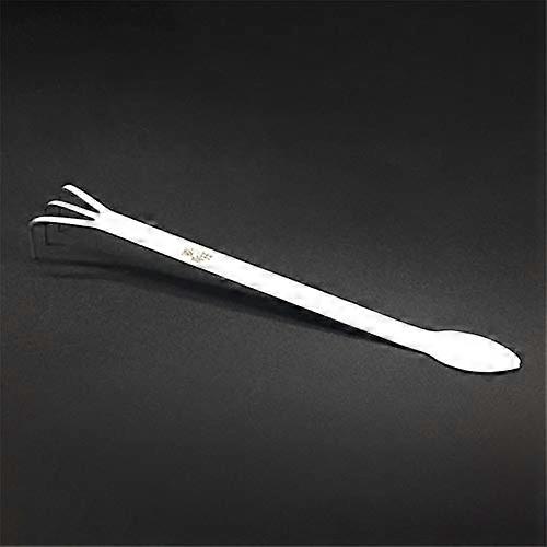 Stainless Steel Root Rake Bonsai Tweezers with Ergonomic Handle, 2-in-1 Floor Farming Tool, Gold Color
