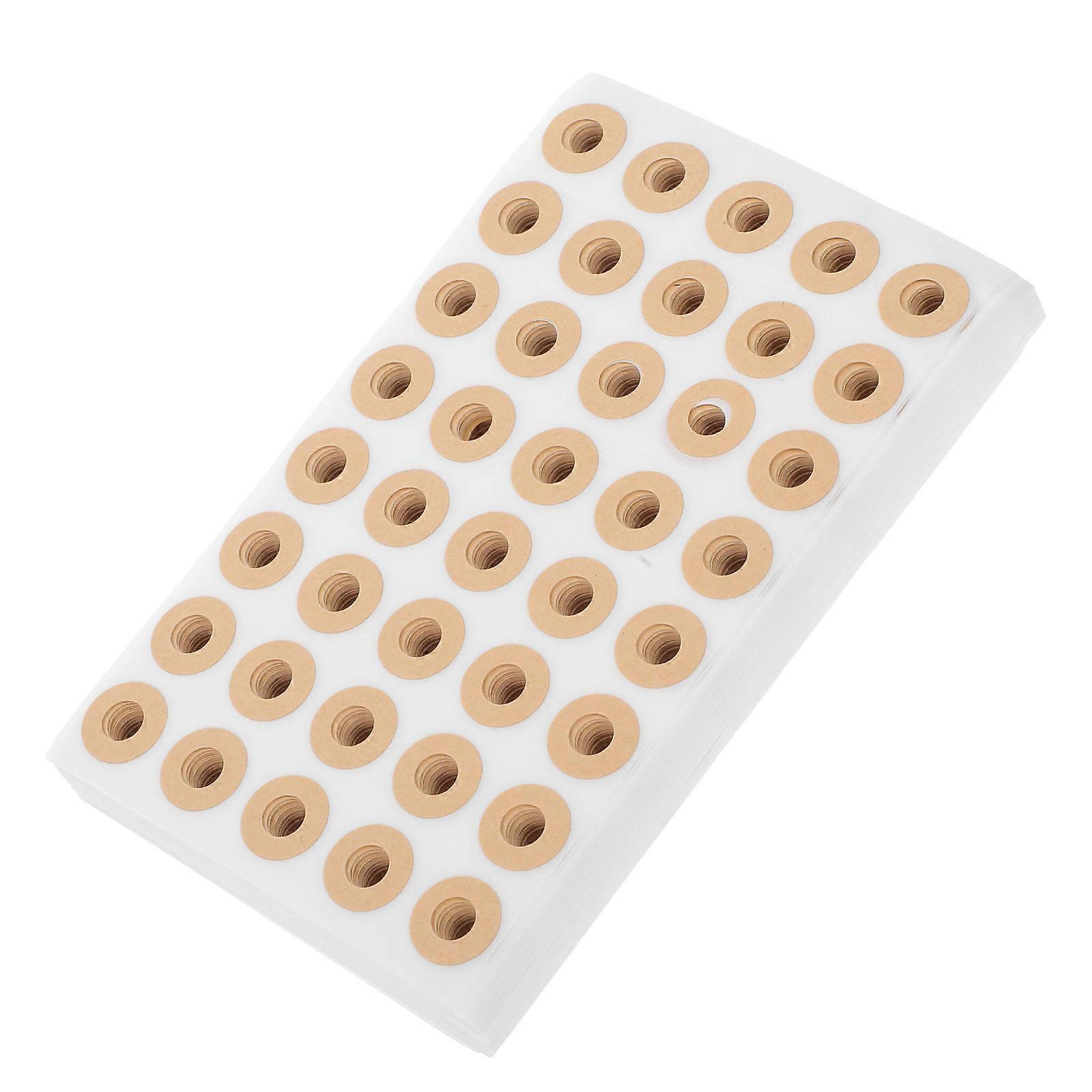 Binder Hole Reinforcement Stickers Self Adhesive Coated Paper Stickers for Office Use Khaki 100 Sheet