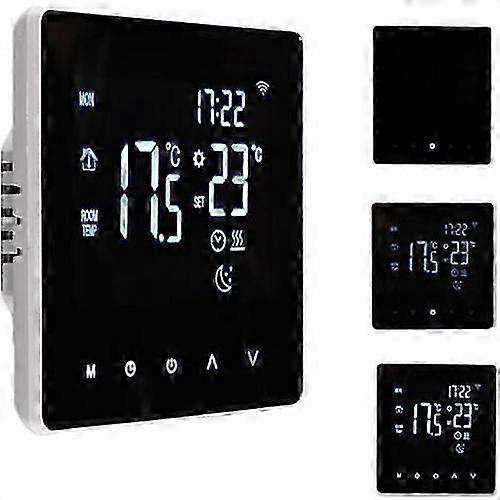Smart WiFi Thermostat with LCD Display - App Controlled & Programmable for Electric & Floor Heating at Home or Office