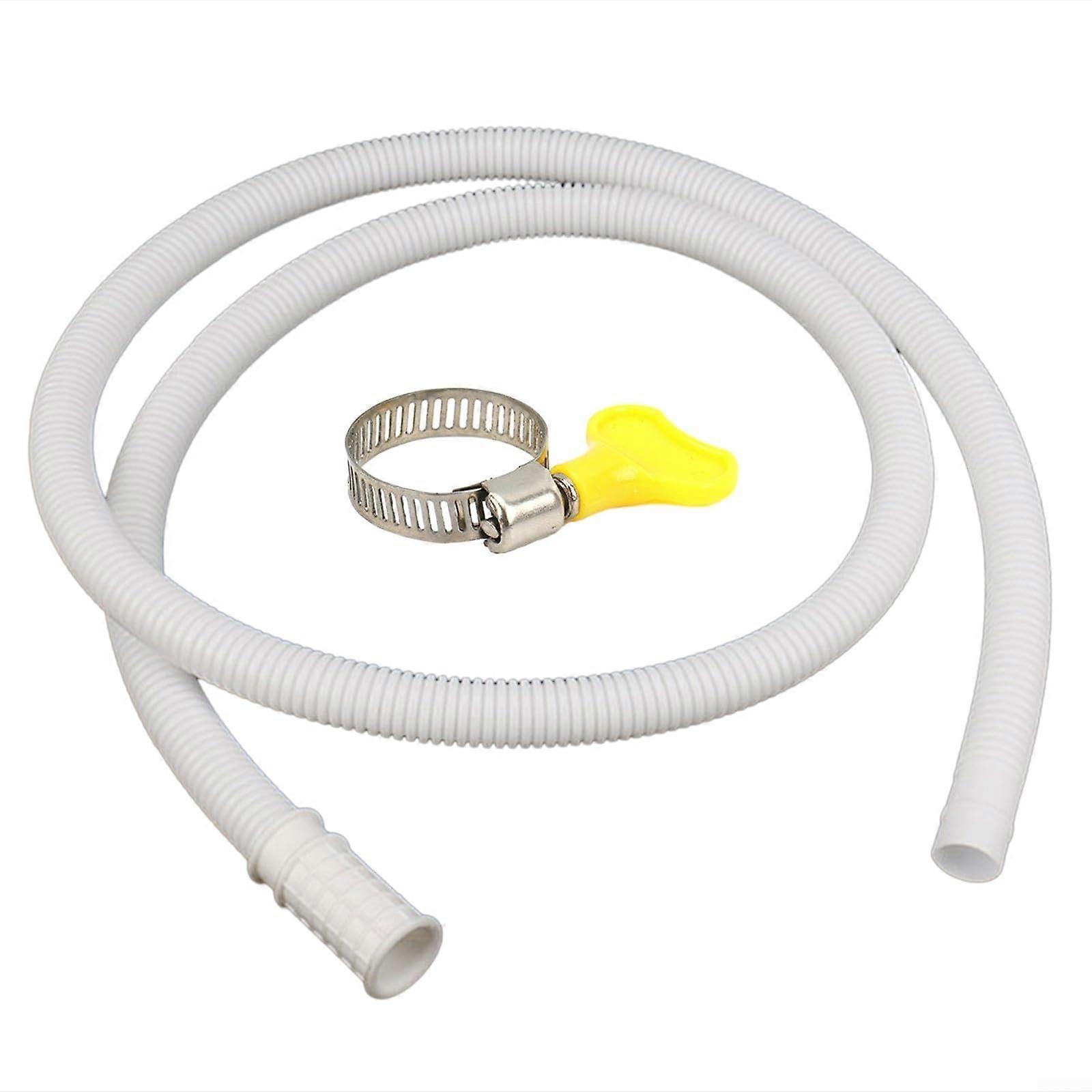 1 meter drain hose for air conditioners and water inlet for semiautomatic washing machines, easy installation with clamps