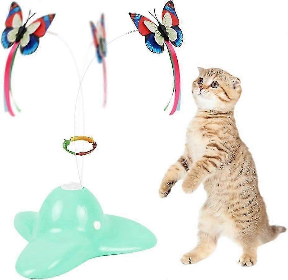 Cat Toys, Interactive Cat Toy, Butterfly, Funny Electric Rotating Cat Toy, Cat Toy with Replacement