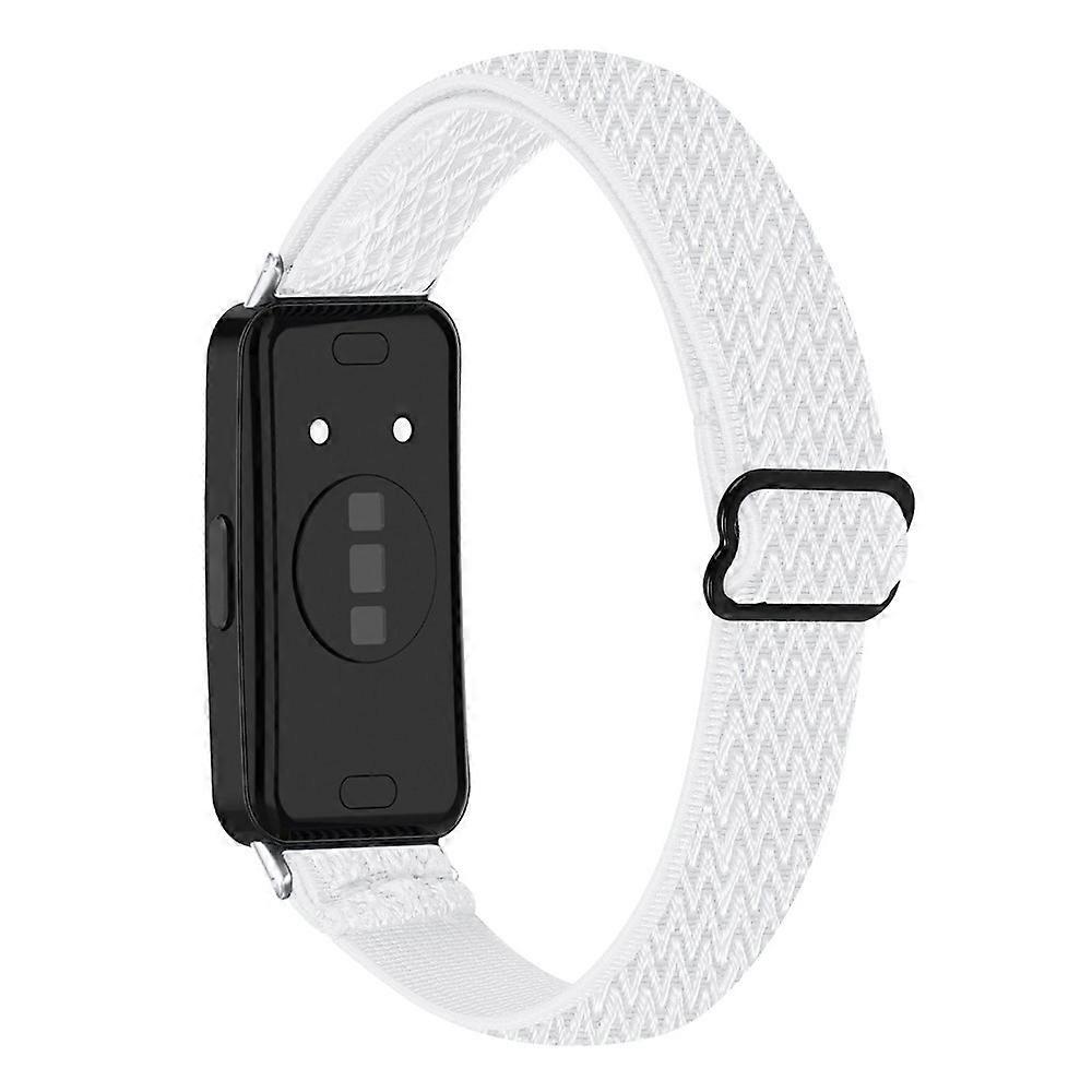 Compatible For Huawei Band 10 / 9 / 8 Adjustable Nylon Watch Band Wave Design Elastic Wrist Strap