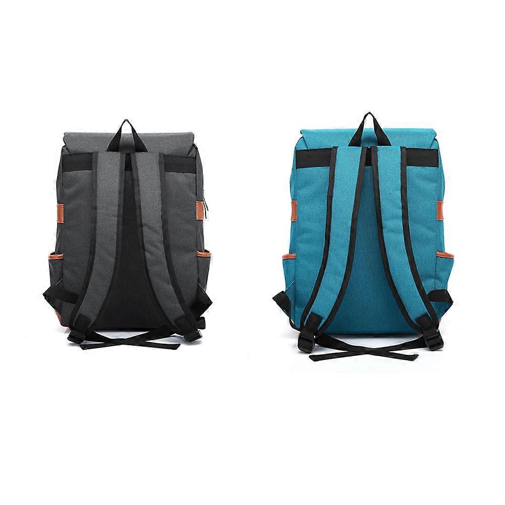 Durable Canvas Camping Backpack for Men Women with Adjustable Straps Spacious Storage Dark Grey 12.5x7x19 Inches