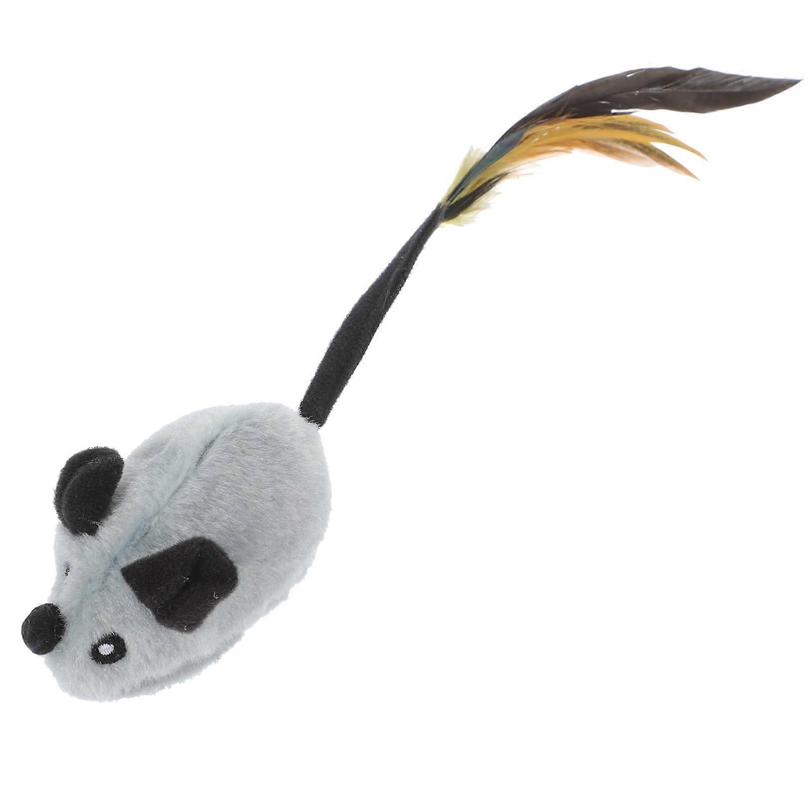 Simulated Plush Mouse Movable Toy for Cats - Compact 21X4.5X4.5CM Cat Accessories for Interactive Play