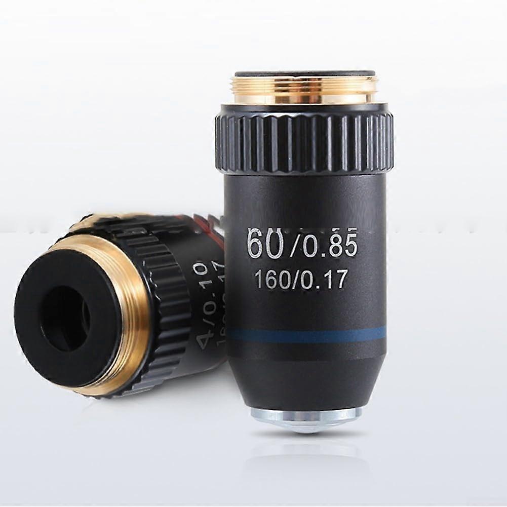 Comprehensive objective lens for 160 mm optical systems, 4x to 100x magnification, ideal for research (60x) 60X.