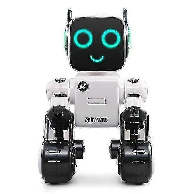 Rc Remote Control Robot per bambini, giocattolo robotico ricaricabile Sound Touch Sound Control, miglior regalo (bianco)
