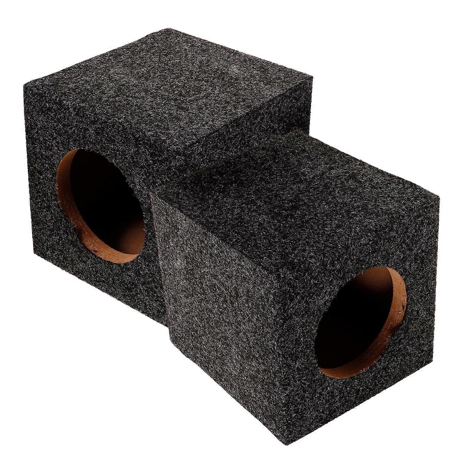Car Speaker Accessory Subwoofer Box Refitting Supply Square Shape Black Color 17.50X17.00X17.00CM Diy Enthusiasts 1 Pair