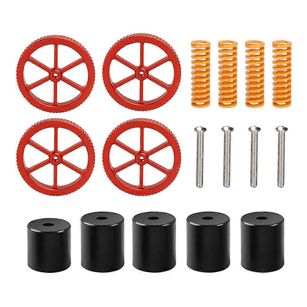 Bed Leveling Tools 3D Printer Parts Yellow Metal And Silicone 5.90X5.90X0.80CM Less Clogging Simple Installation 1Set