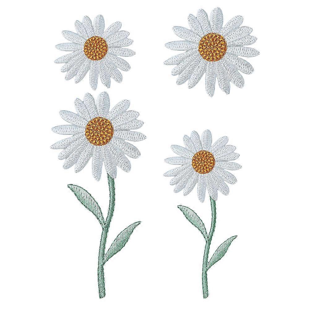 لطيف خياطة على زينة ديزي تصميم التطريز الموضوع 4.6x4.5 سم الخياطة الديكور 4 قطع