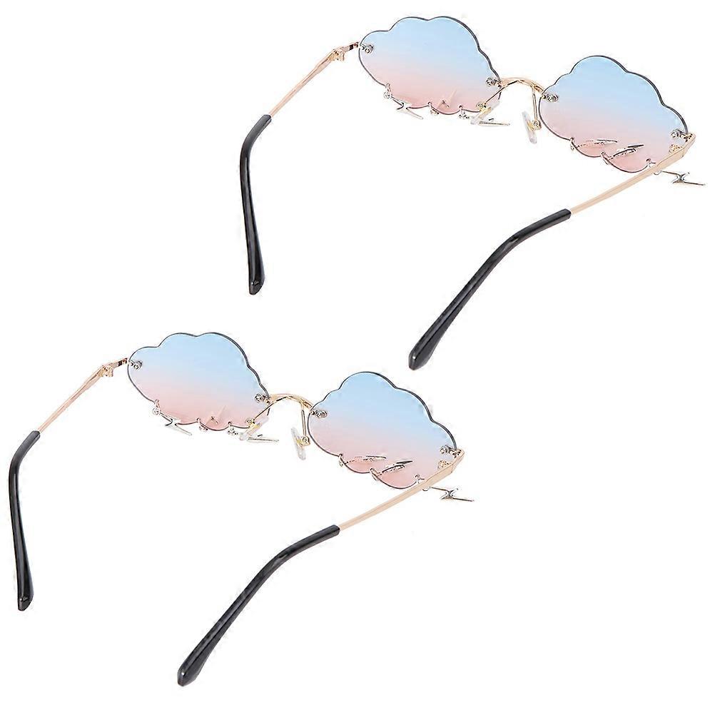 Party Eyewear Cloud Shape Sunglasses UV Protection Multi Color 2Pack