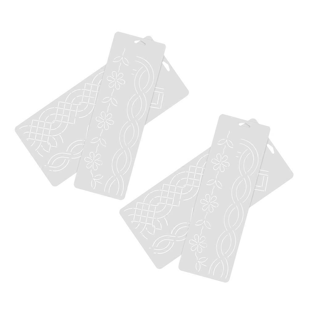 Quilting Templates for Cross Stitch Embroidery and Patchwork Crafts Made of Durable Plastic White Color