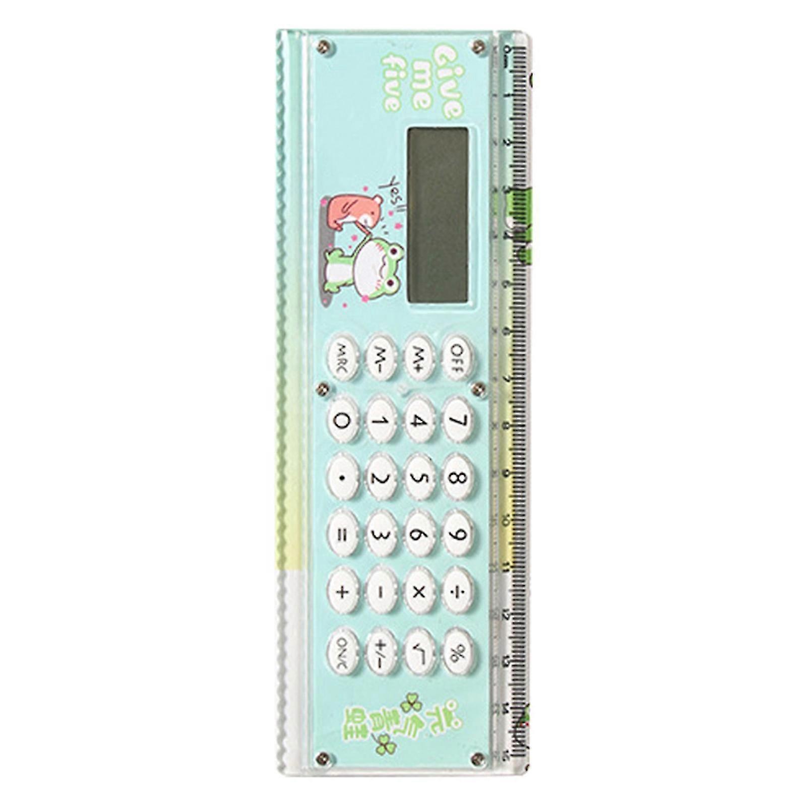 2025 Ruler Calculator Multi-functional 2 in 1 15cm Scale 8 Digits Portable Battery Operated LCD Display Student Calculator Office Supplies KAESI