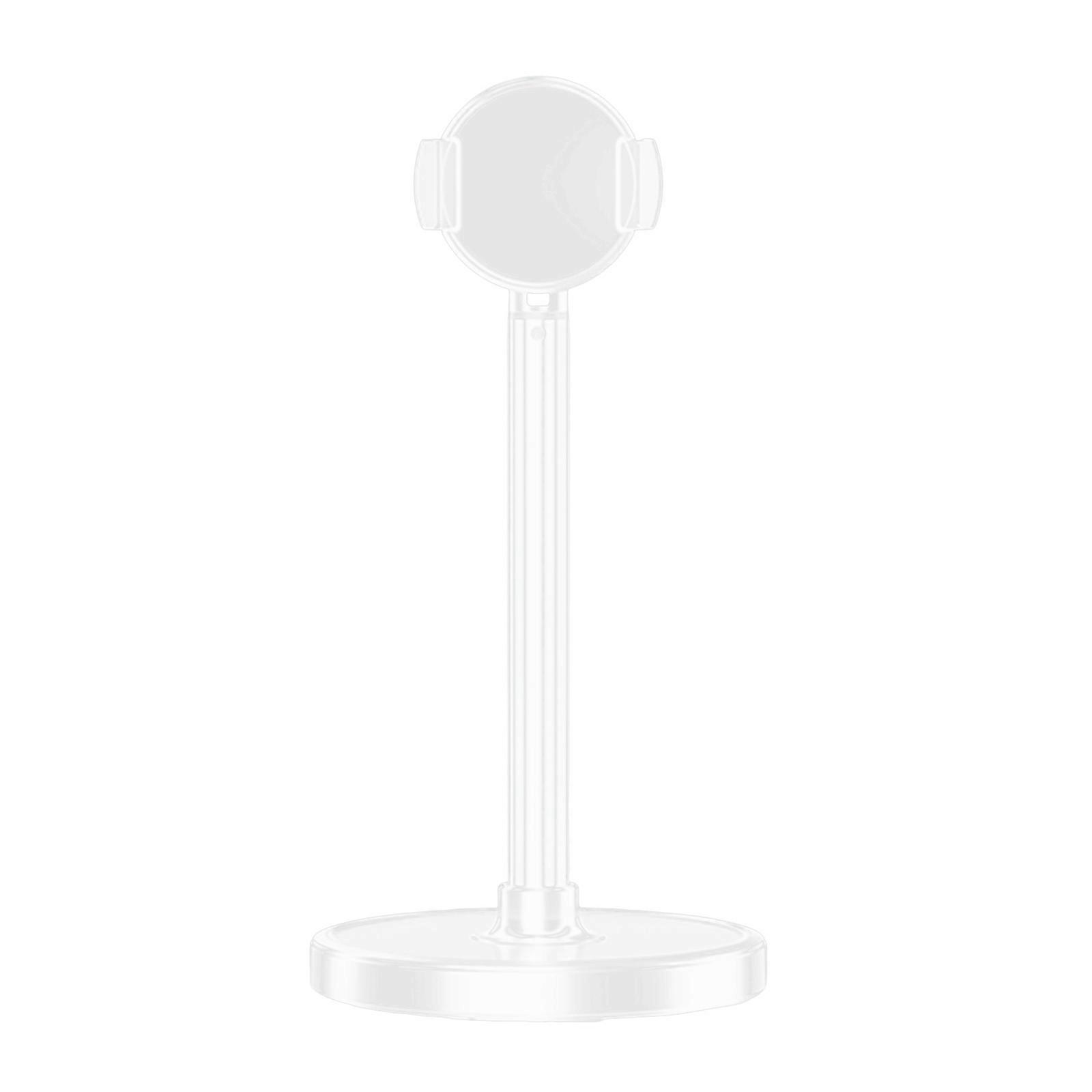 Desktop Phone Mount Support For Video Recording Heavy Duty Aluminum Alloy Arm With Secure Clamp And Flexible Positioning  White