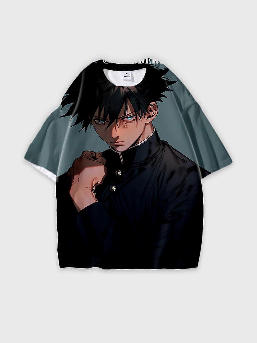 T-shirt round neck Character Pattern loose short sleeve P2823