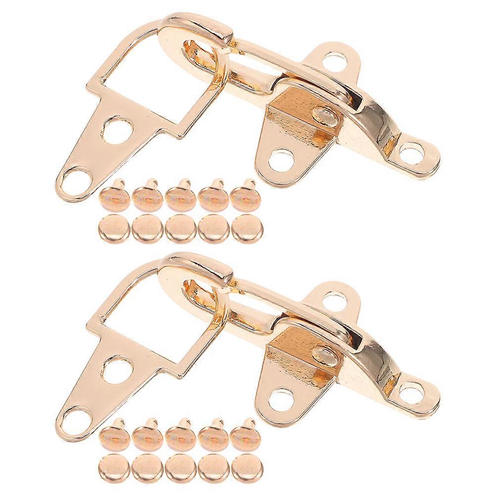 Shawl Scarf Clip Elegant Closure Clasp For Clothing Accessories Daily Wear Rectangular Shape Golden Color Zinc Alloy Material 2 Sets