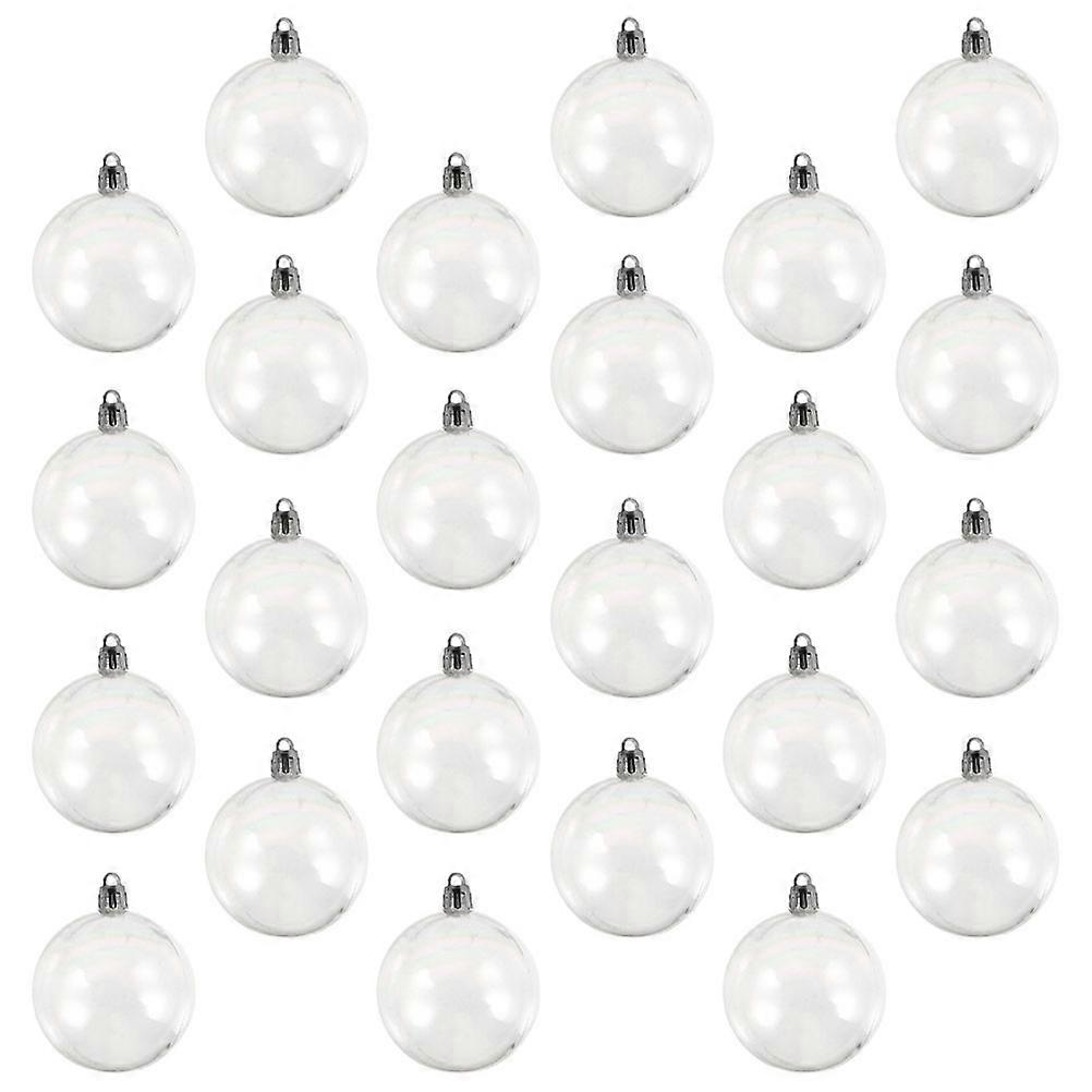 Plastic Craft Ornaments Spheres Decorative Balls Christmas Tree Decorations Spherical 6cm Diameter Hanging 24Pcs