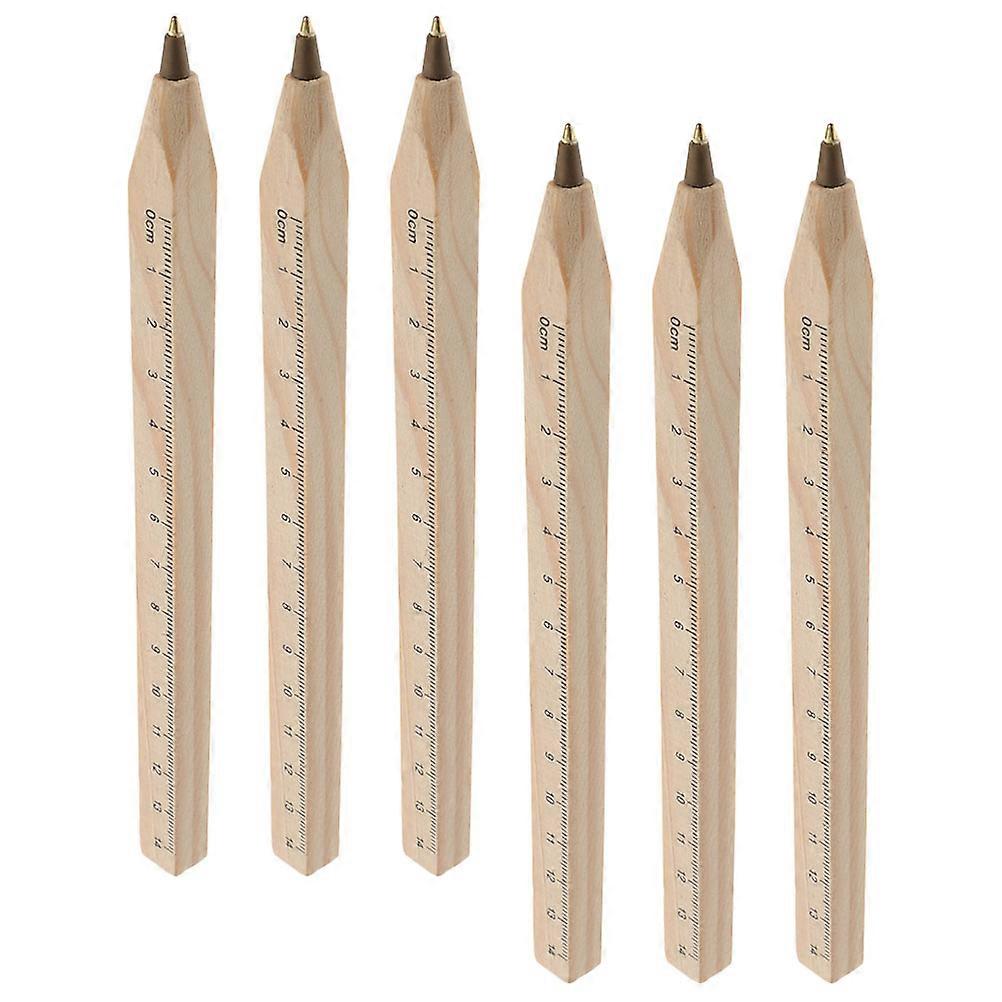 Carpenter Writing Ballpoint Pens 6Pack Perfect For Workbench Use Black Square Shape Marking Functionality