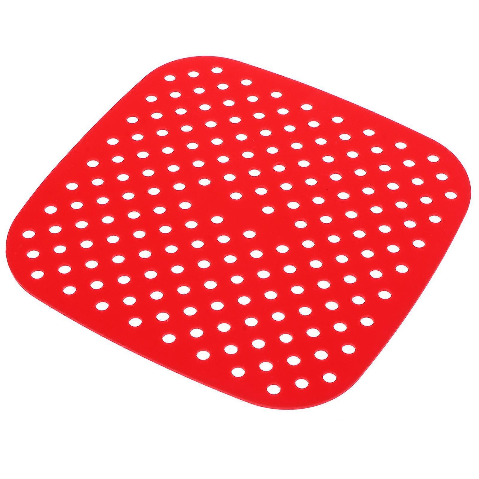Reusable Air Fryer Liner Silicone Steamer Patch Square 19.1X19.1X0.2CM Heat Resistant 1Pcs