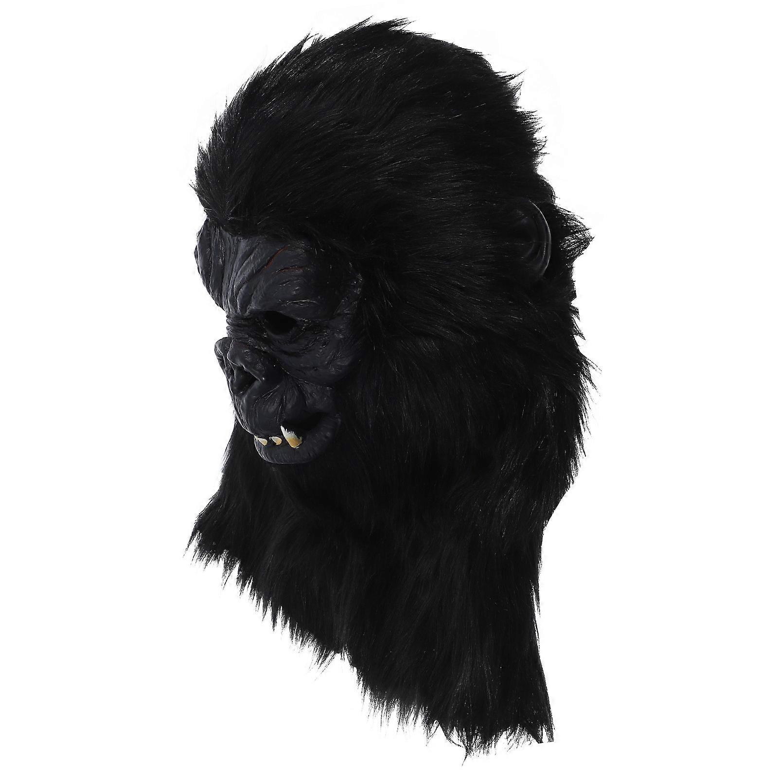 Funny Monkey Mask Halloween Animal Mask Black 40.00X25.00X20.00CM Costume Completion 1Pack