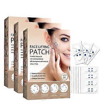 3 stks Onzichtbare Facial Afslank Tape Rimpel Verwijdering Sticker Gezicht Stickers Nek Eye Lifter Sticker Anti Aging Patch Face Lift Tape