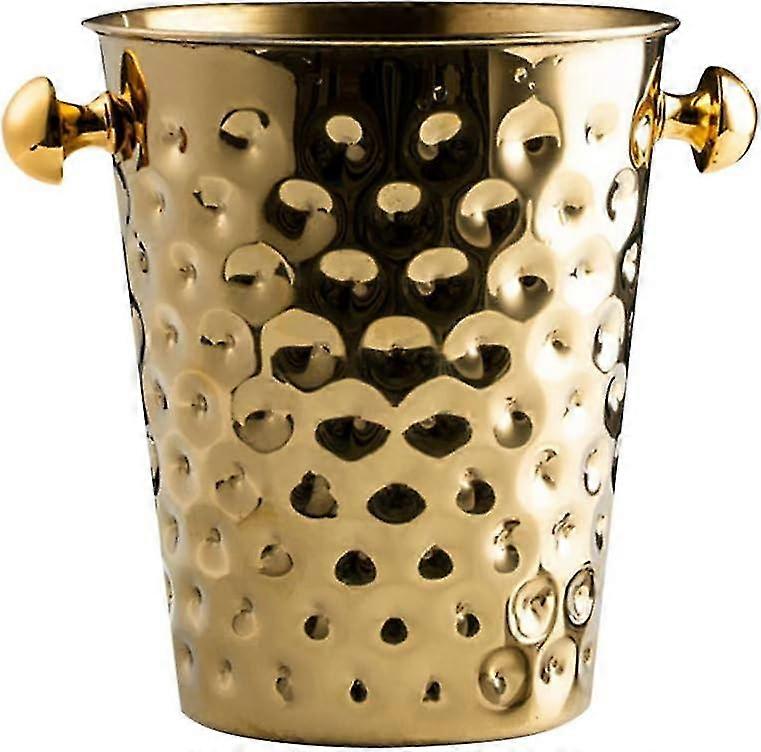 Edelstahl Champagner Eimer Eis Eimer Champagner Eis Eimer Wein Khler 5l (gehmmerter Champagner Eimer (vergoldet))