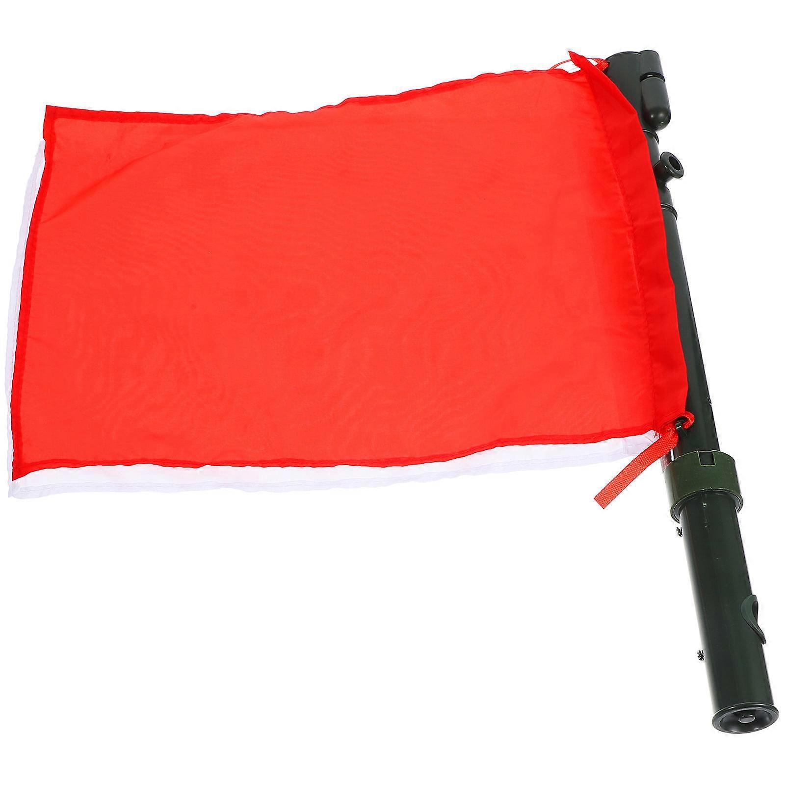 Soccer Referee Flags Hand Waving Competition Signal Flags for Sports Officials Rectangular Red 1Pcs