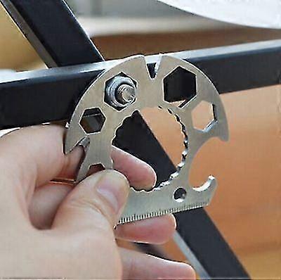 Stainless Steel Snowflake Multi-Tool with Screwdriver & Bottle Opener - Portable Keychain Tool