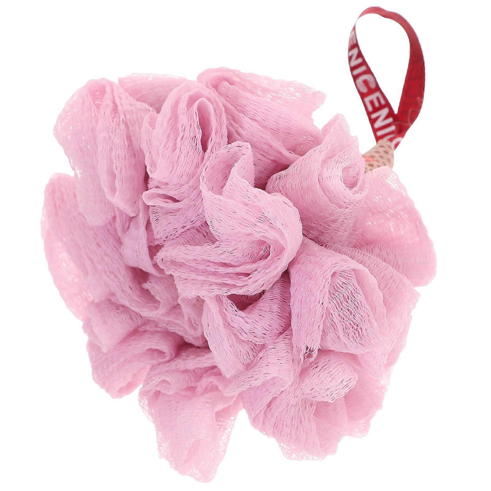 Pink Ice Cream Cone Shaped Shower Balls with Hanging Rope for Home Use Made of PE