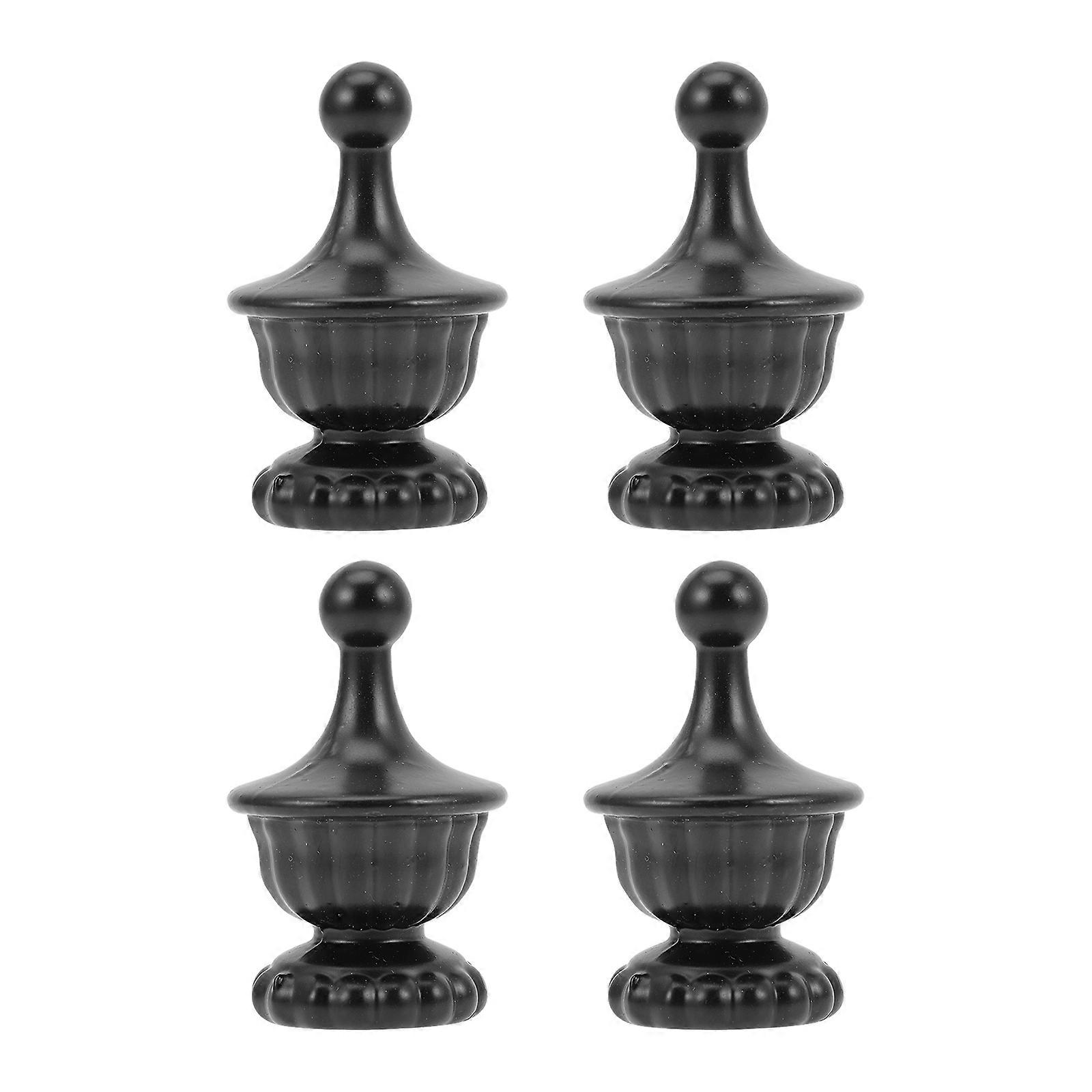 4Pcs Black Aluminum Lamp Decoration Accessory For DIY Lighting Projects Replacement