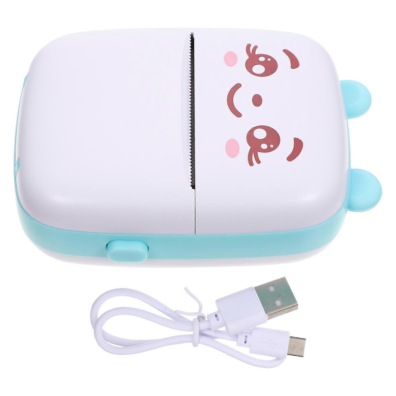 Handheld Label Maker Multi-language Support Compact Label Printer Daily Use Blue Color 1 Set