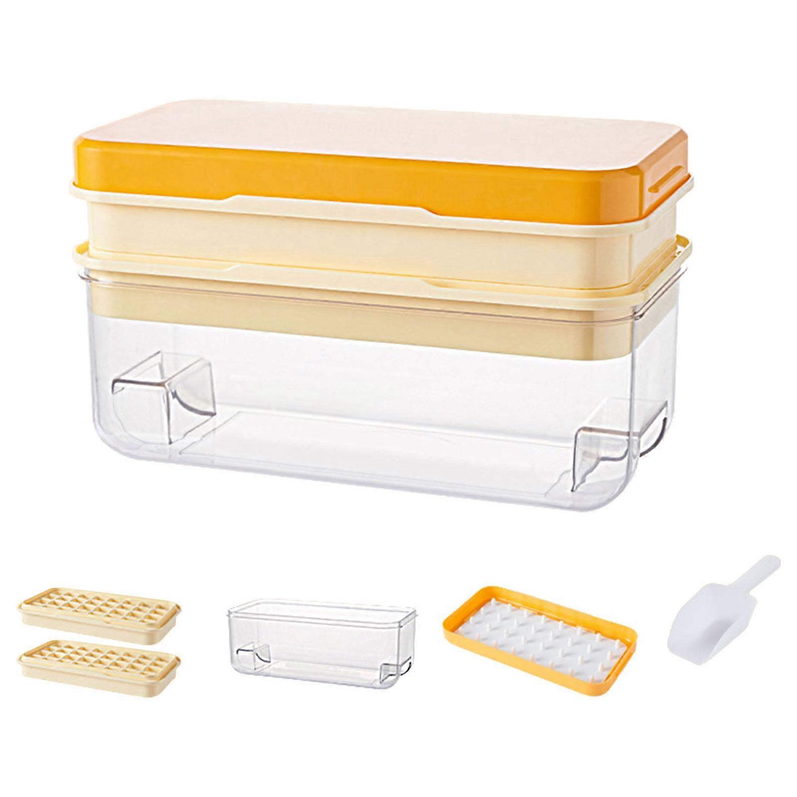 Round Ice Cube Trays with Lid Ice Mold Box DIY Home Ice Cube Box With Lid Reusable Safe Ice Tray Ice Cube Molds For Whiskey