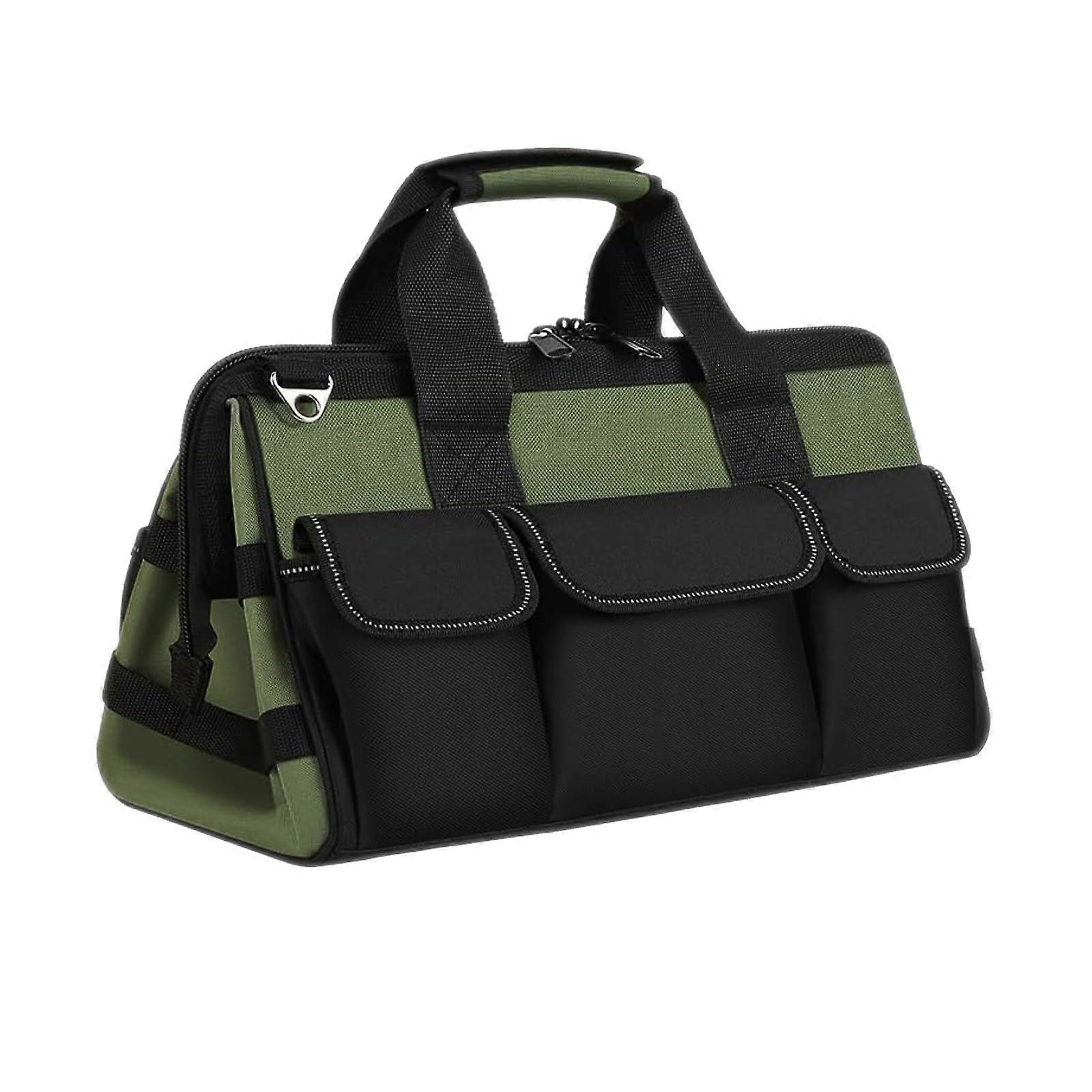 16-Inch Tool Bag for Men, Large Storage for Electricians, Plumbers, Auto Mechanics, Adjustable Shoulder Strap, Durable Design