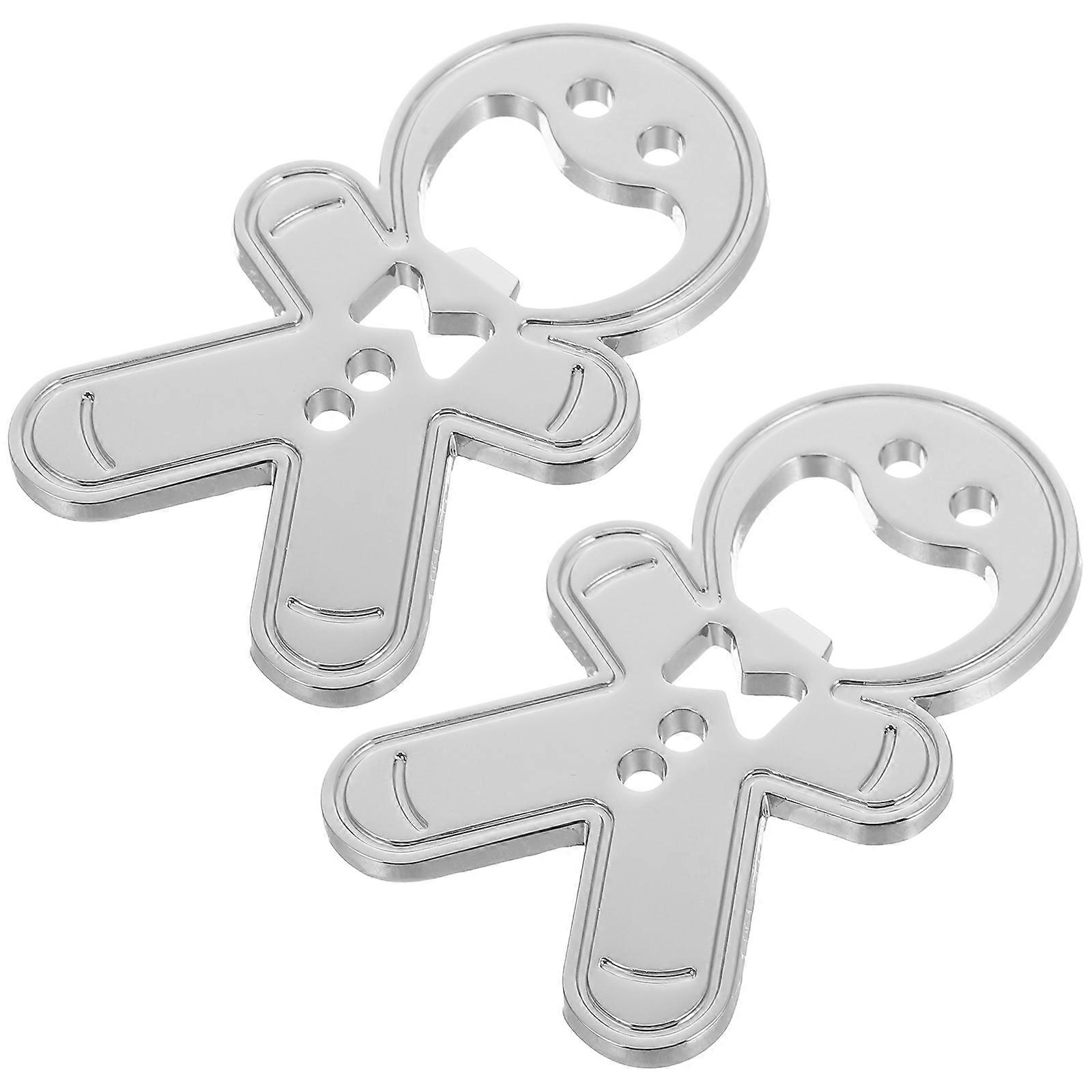 Creative Gingerbread Man Shape Bottle Opening Tool For Outdoor Camping And Home Use Assorted Color 2Pcs
