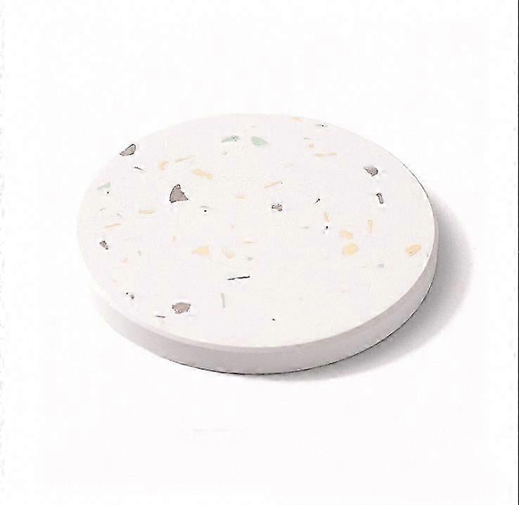 Coaster Made of Kieselguhr + Terrazzo, Strong Water Absorption, Terrazzo Elements, Stylishly Simple, Round 03