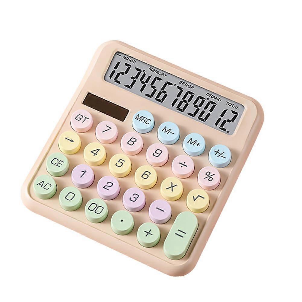 12Digit Large LCD Display Colorful Desktop Calculator with Battery (Type 5)