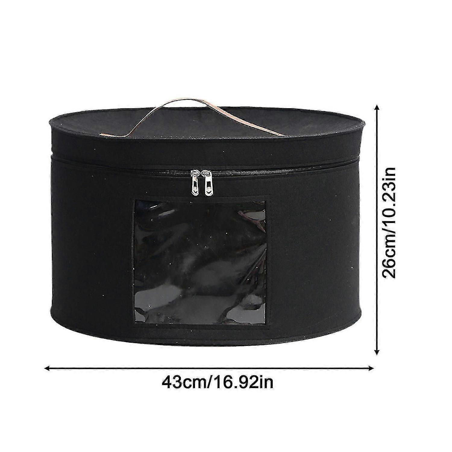 Large Capacity Foldable Dust-proof Hat Storage Bag with Visible Window for Men and Women