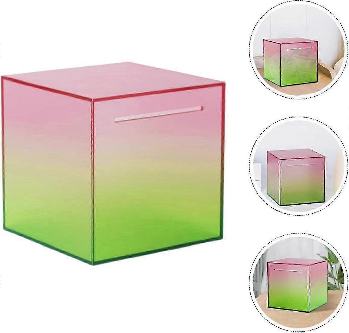 Acrylic Piggy Bank for Adults Kids Must Break to Open,Translucent Money Saving Box Only in and Out Child