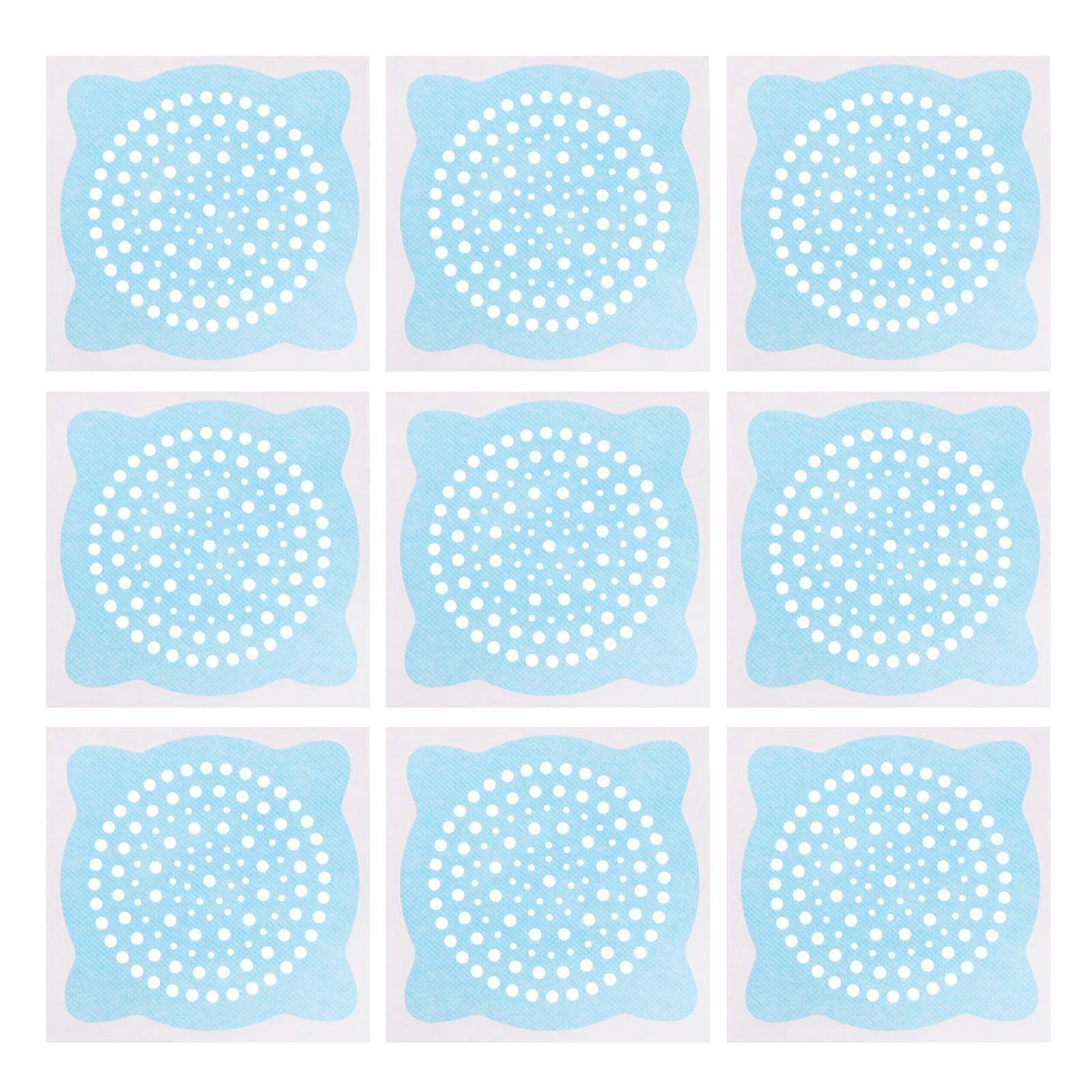 Disposable Shower Drain Filter Stickers   100 Pcs Hair Catcher for Bathroom Floor Drains   Easy to Use Clog Prevention for Hair and Residue Blockage