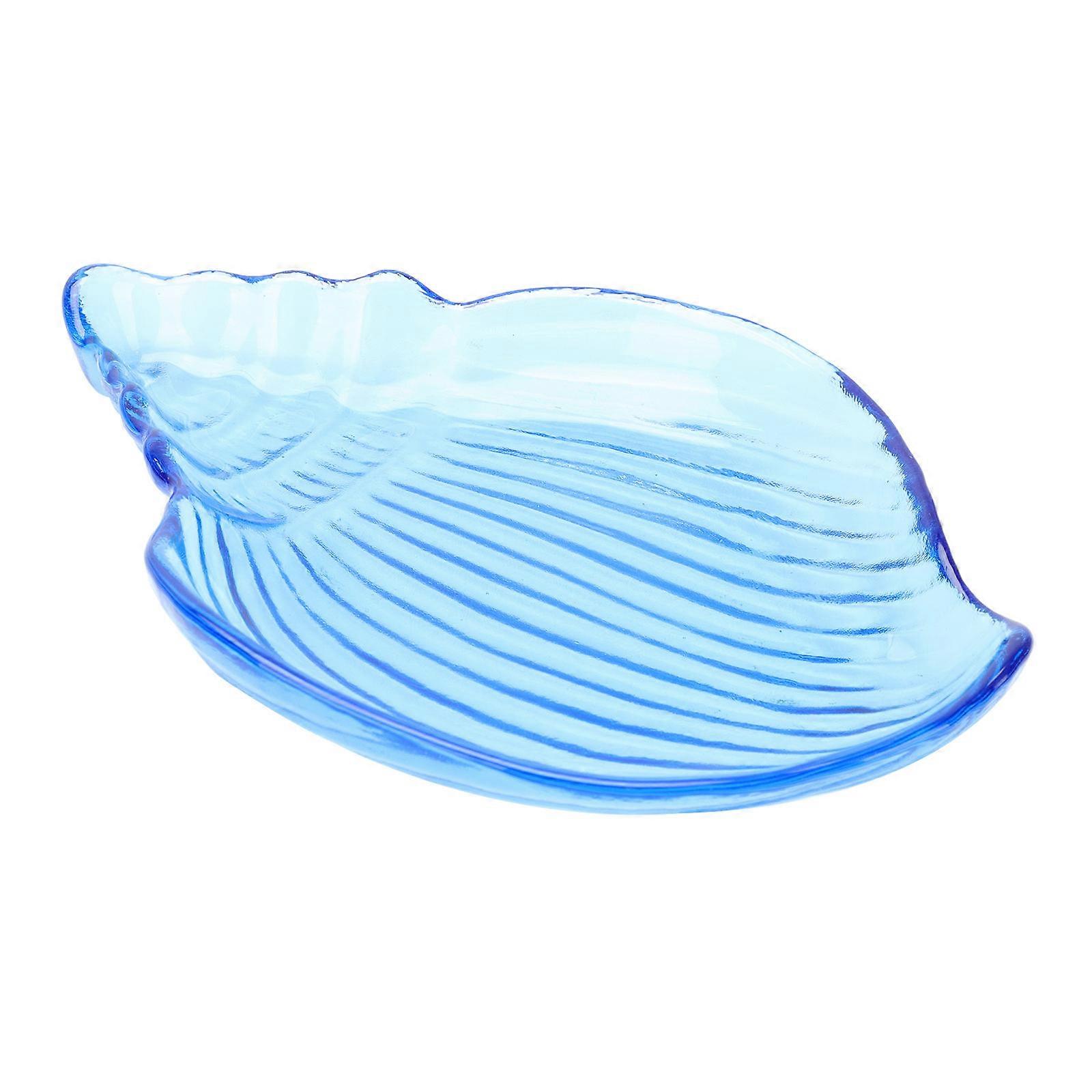 Elegant Fruit Holder Plate For Friends And Family Featuring A Unique Sea Shell Shape In Blue Color 20.5x14.5cm Size 1Pcs