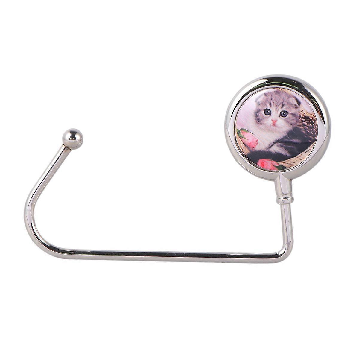 Creative Handbag Hook For Table Decoration Featuring Adorable Cat Photo Designed For All Ages 1Set