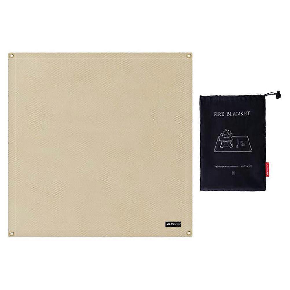 Tapis de protection de barbecue 1Pcs Ignifuge Équipement de camping pour adultes Activités de barbecue en plein air carré