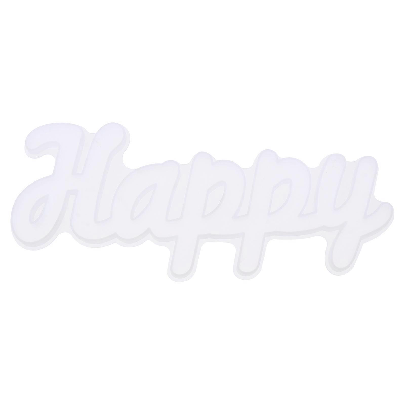 Diy Word Shape Silicone Mold For Crystal Epoxy Craft Decoration Durable Safe Easy To Use Clean Reusable Tool For Bedroom Desk Ornaments
