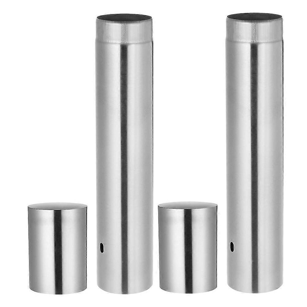 Metal Storage Tube For BBQ Skewers 30cm Sleek Design Suitable For Adults 2Pcs
