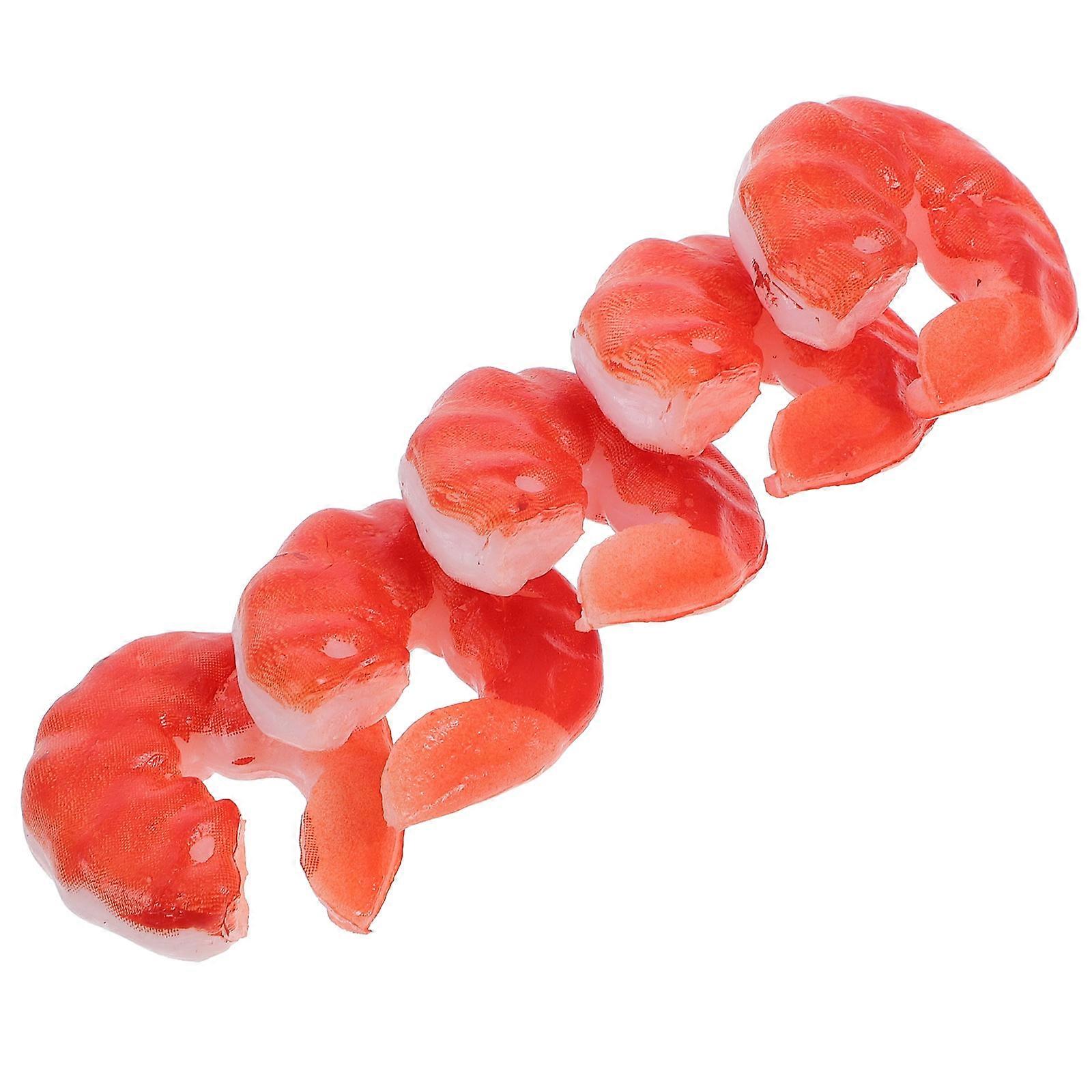 5pcs Realistic Plastic Shrimp Models for Kitchen Display, Fake Food Props for DIY Accessories, Interactive Play and Social Gatherings
