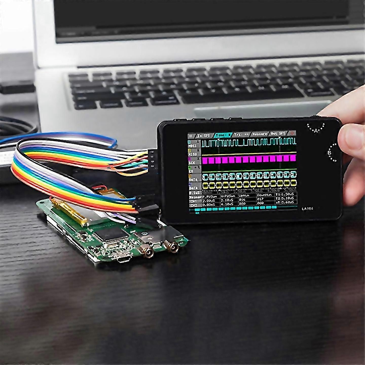 For la104 digital logic analyzer screen 4 channels oscilloscope spi iic uart programmable 100m sas