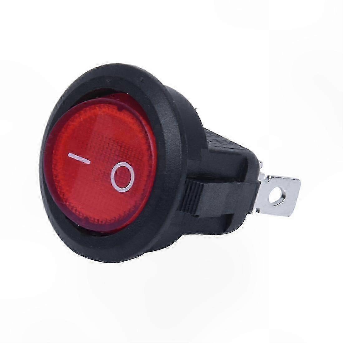 Red LED Rocker Switch 3-Pin Bipolar ON-OFF for 20mm Panel Mount