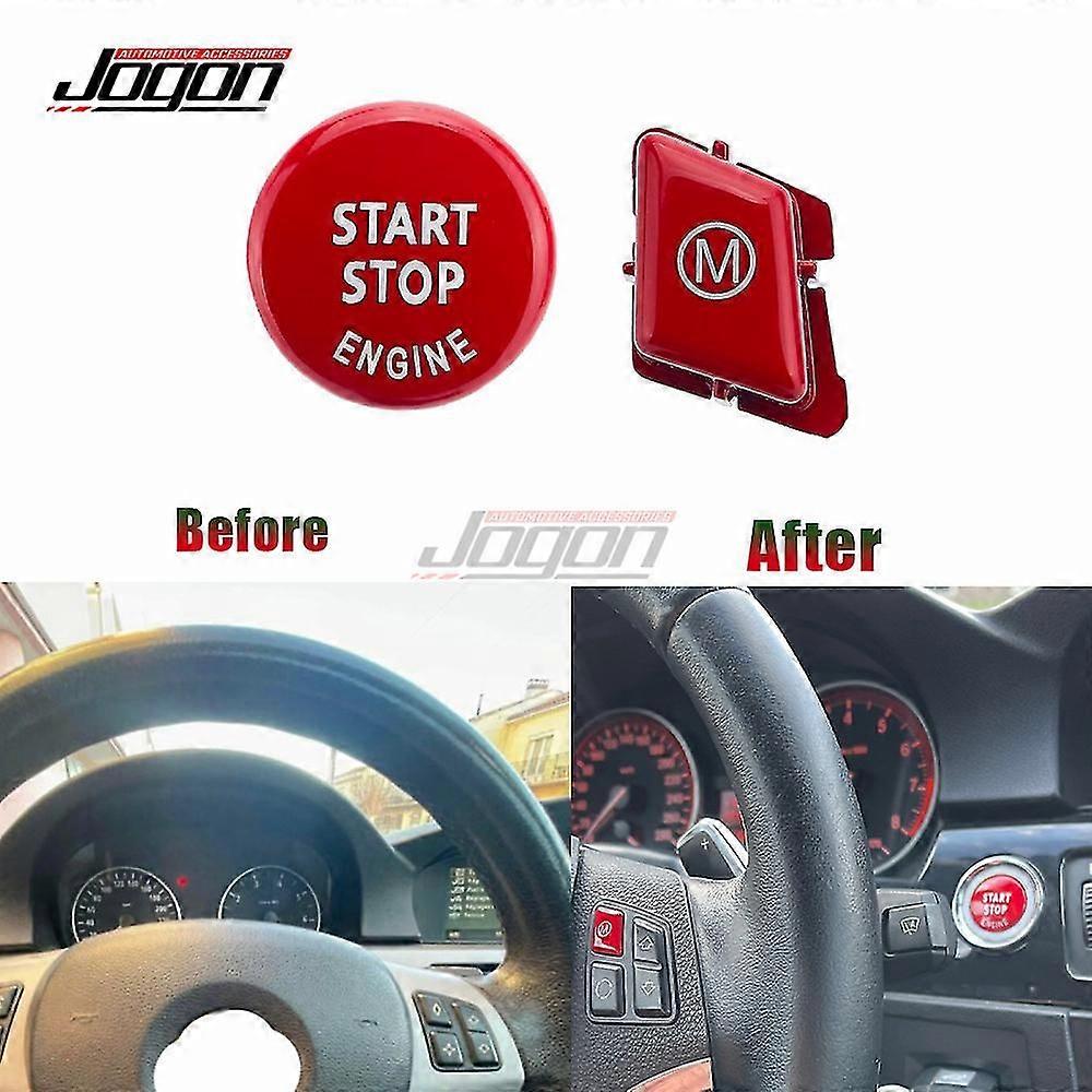 Car Engine Start Button Cover Replacement Switch With Steering Wheel M Button For BMW E90 E91 E92 E93 2005-2012 E87 E60 E83 E84~10445