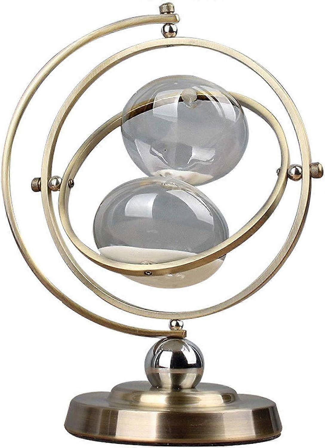 Sand Timer, 30-Minute Vintage Metal Hourglass, Time Management Assistant for Classroom, Office Decor, Games