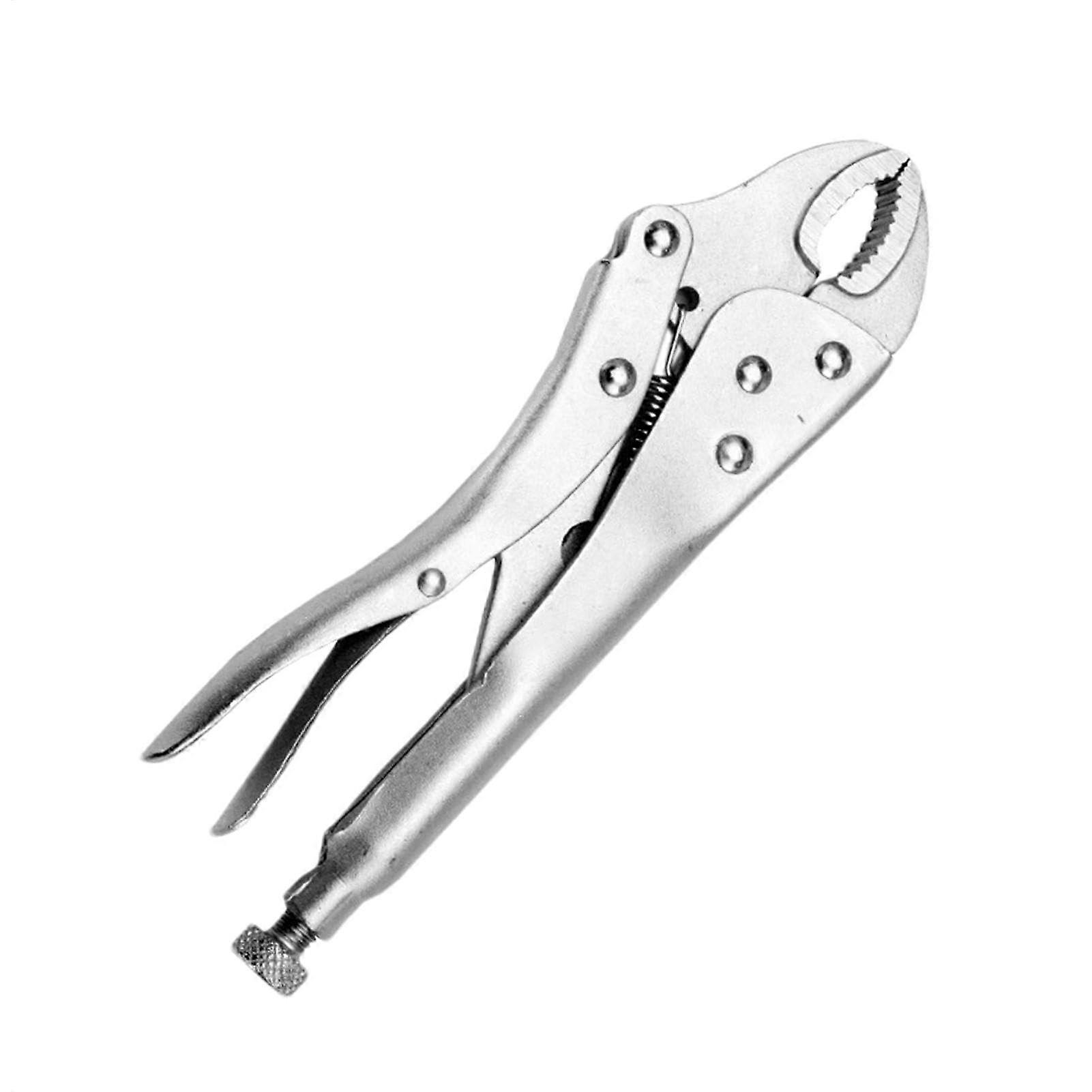 Locking Pliers with Curved Jaws, 5 Inch C Type Round Jaw Wrench, Strong Clamping, Durable Steel for Versatile Use